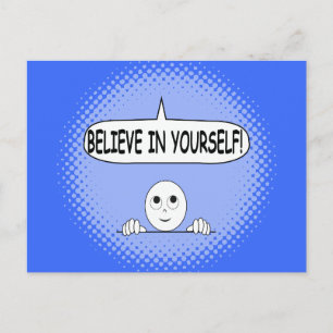 Tro på din egen positiva inställning vykort