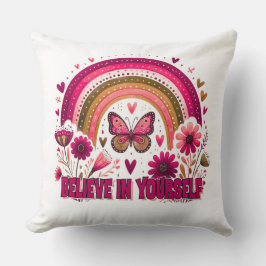 Tro på din egen regnbågsblomma Boho Kudde