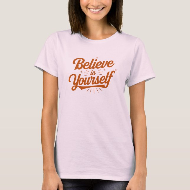 Tro på din egen Retro-typografi T Shirt (Framsida)