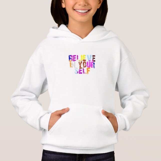 Tro på din egen skjorta för flickor tee shirt (Framsida)