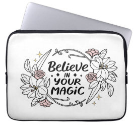 Tro på din magi - Blommigt Ro & Lilis Laptop Fodral