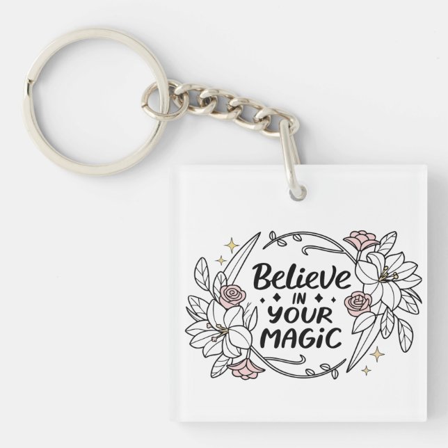 Tro på din magiska - inspirerande Blommigt (Framsidan)