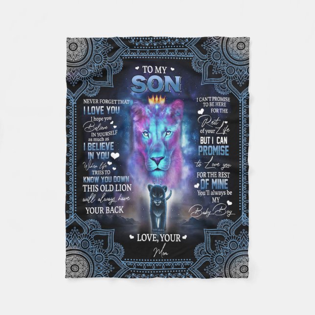 Tro på din Underbara gåva till son från Mamma Fleecefilt (Framsidan)