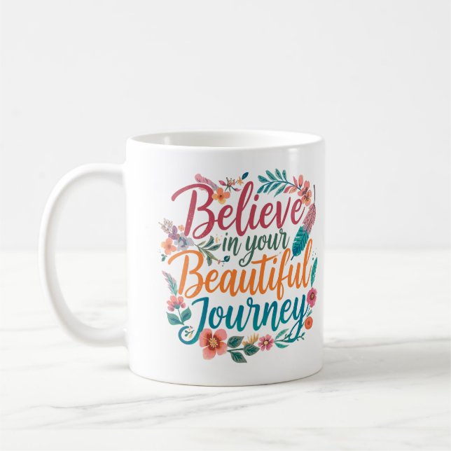 Tro på din vackra resa Boho Kaffemugg (Vänster)