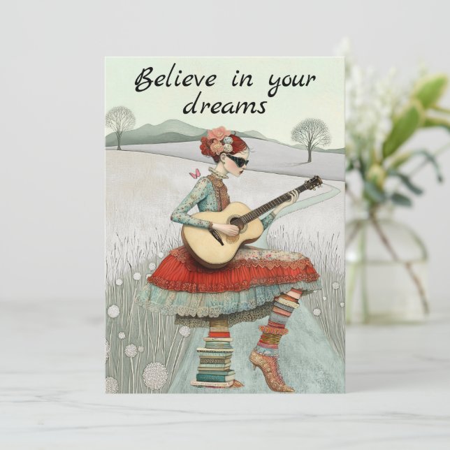Tro på ditt Dreams Greeting Card Kort (Stående Fram)