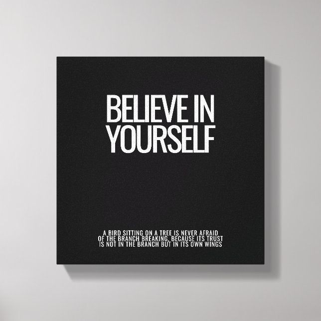 Tro på ditt eget stressade Kanvastryck (Framsida)