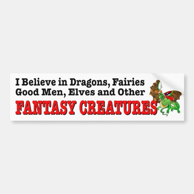 Tro på Dragons Bra Manar och andra fantastiska var Bildekal (Framsidan)