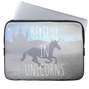 Tro på enhörningar Whimsical Art Laptop Fodral
