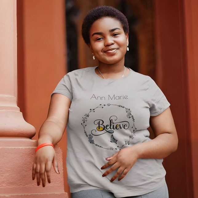 Tro på Faith Butterfly Women's Christian T Shirt (Skapare uppladdad)