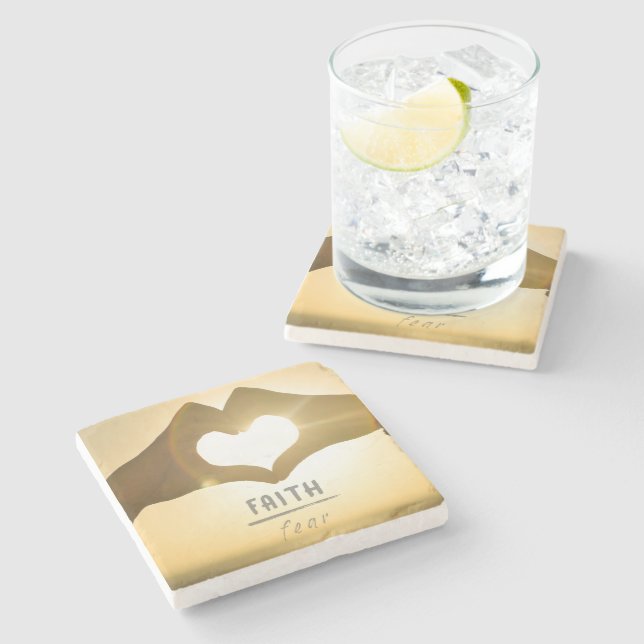 TRO PÅ FÖRBI RÄDSLA STEN DRIKKBORDSSKYDD STENUNDERLÄGG (Sidan)