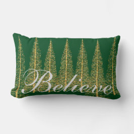 Tro på grön jul Lumbal Kuddslips Kuddcover Lumbarkudde