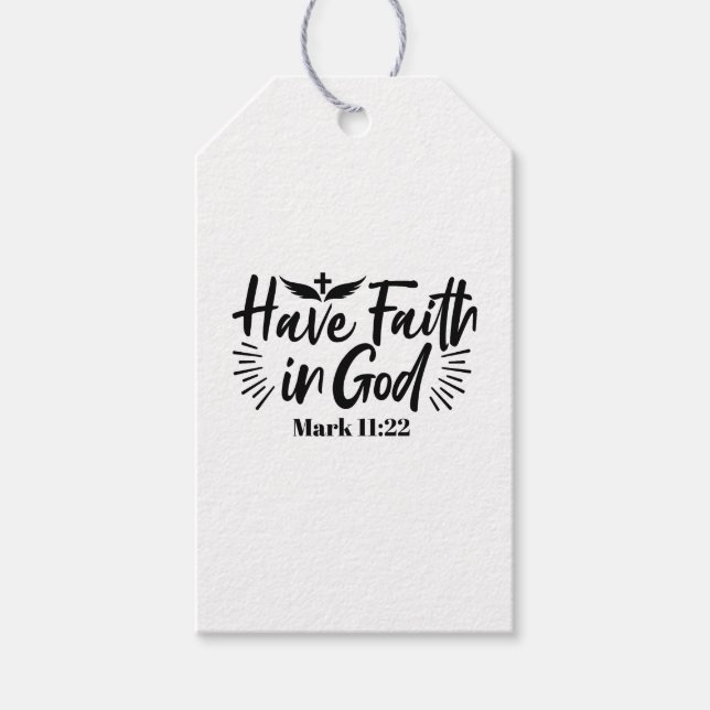 Tro på Gud 11:22 inspirationsoffert Presentetikett (Framsidan)