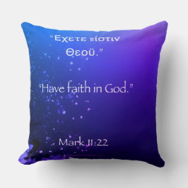 Tro på Gud Deep Färg Dekorativ kudde