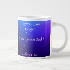 Tro på Gud Deep Färg Mugg Jumbo Mugg