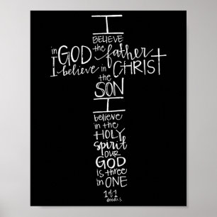 Tro på Gud vid Far Påsk Jesus Kor Chris Poster