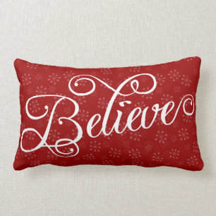 Tro på Helgdag Snowflake Pillow Lumbarkudde