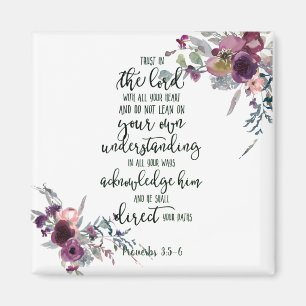 Tro på Herren blomma Magnet