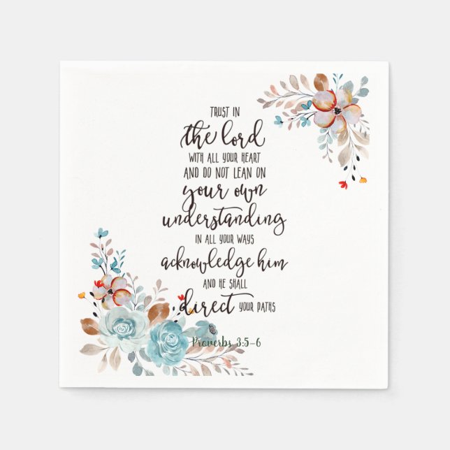 Tro på Herren blomma Pappersservett (Framsidan)