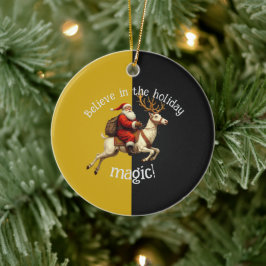 Tro på högtidsmagin julgransprydnad keramik
