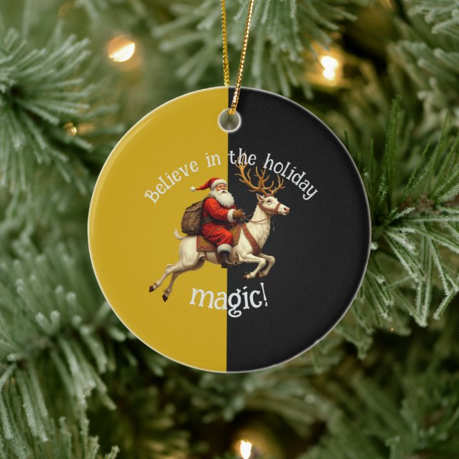 Tro på högtidsmagin  julgransprydnad keramik (Träd)