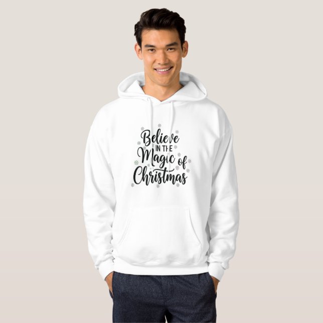 Tro på julens magi – Elegant Modern Hoodie (Hel framsida)