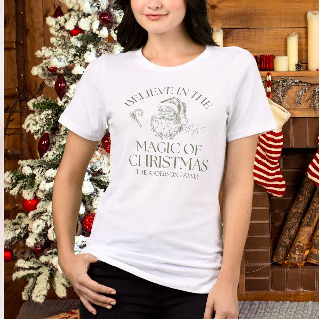 Tro på julens magi grön t shirt (Skapare uppladdad)