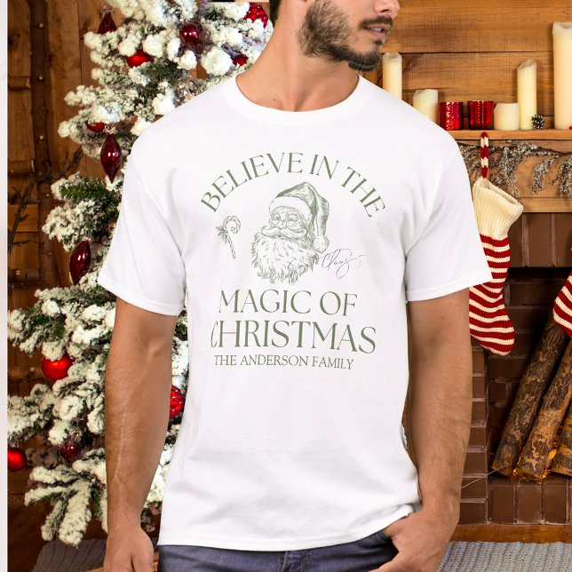 Tro på julens magi Grön T Shirt (Skapare uppladdad)