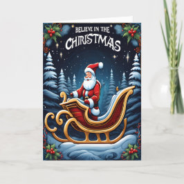 Tro på julens magi helgkort