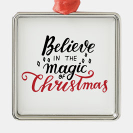 Tro på julens magi julgransprydnad metall