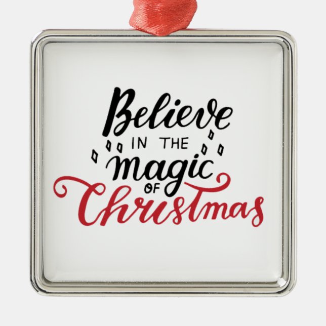 Tro på julens magi julgransprydnad metall (Framsidan)