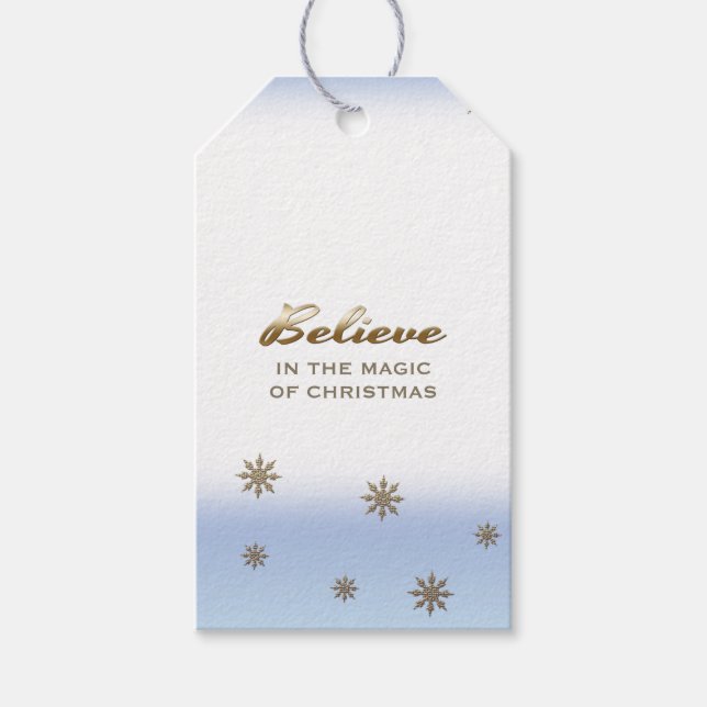 Tro på julens magi. Märkre Presentetikett (Framsidan)