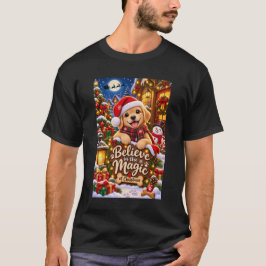 Tro på julens magi – söt julhund t shirt