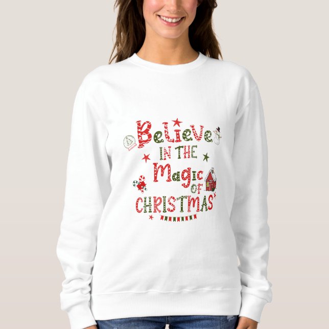 Tro på julens magi t shirt (Framsida)