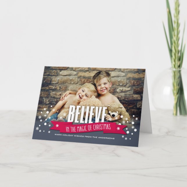 Tro på julfotkortets magi helgkort (Framsida)