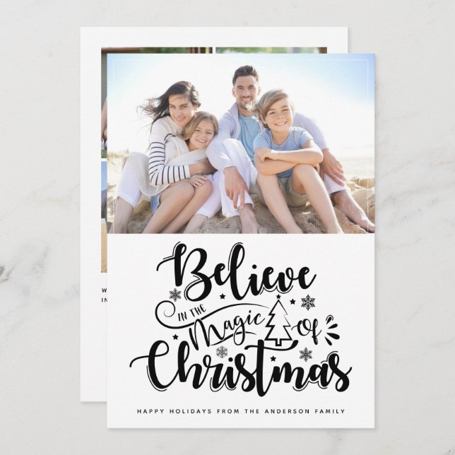 Tro på julfoto-Helgdag Ca. Julkort (Fram/baksida)