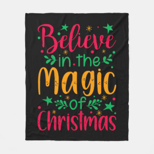 Tro på julgranens magi God jul Fleecefilt