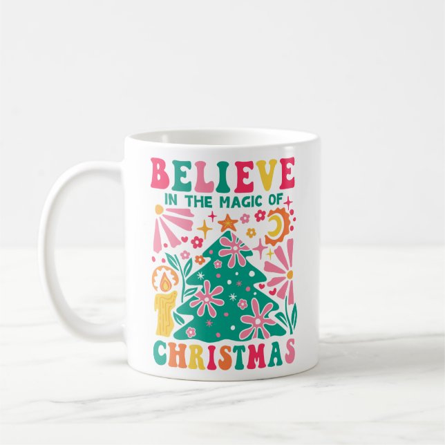 Tro på julklappen Retro Boho Tri-B Kaffemugg (Vänster)