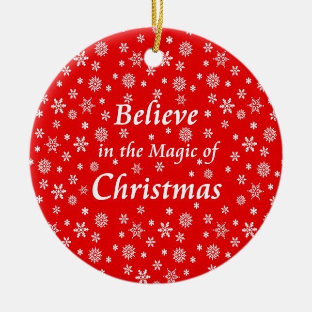 Tro på julprydnadens magi julgransprydnad keramik (Framsidan)