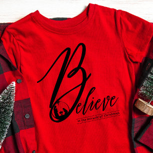 Tro på julspegeln Jesus Manger. T Shirt