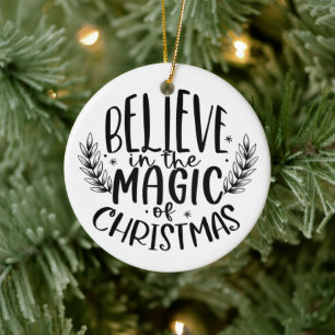 Tro på jultidens magi julgransprydnad keramik