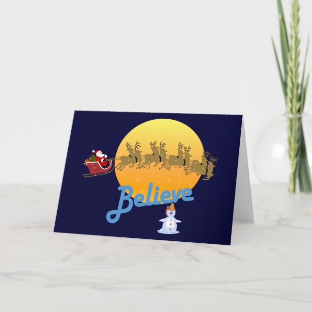 Tro på Jultomten Helgkort (Framsida)