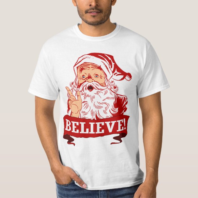 Tro på Jultomten T Shirt (Framsida)