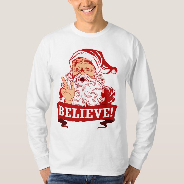 Tro på Jultomten Tee Shirt (Framsida)
