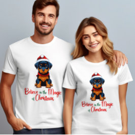 Tro på jultomtens magi Hund T Shirt