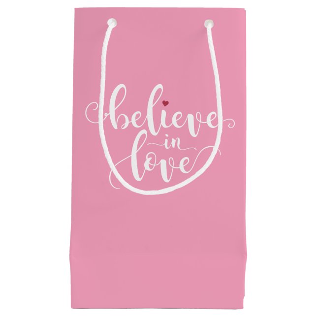 Tro på Kärlek Valentine Calligraphy | Gift Bag (Framsidan)