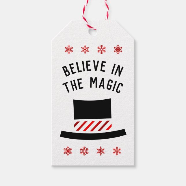 Tro på magen - Snowmans Top hat Presentetikett (Framsidan)