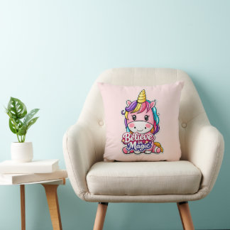 🦄✨ “Tro på magi” Enhörning Kudd 💖🛋️ Kudde