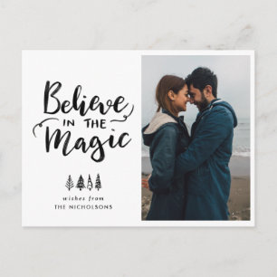 Tro på magi Handskrivet skriptfoto Vykort