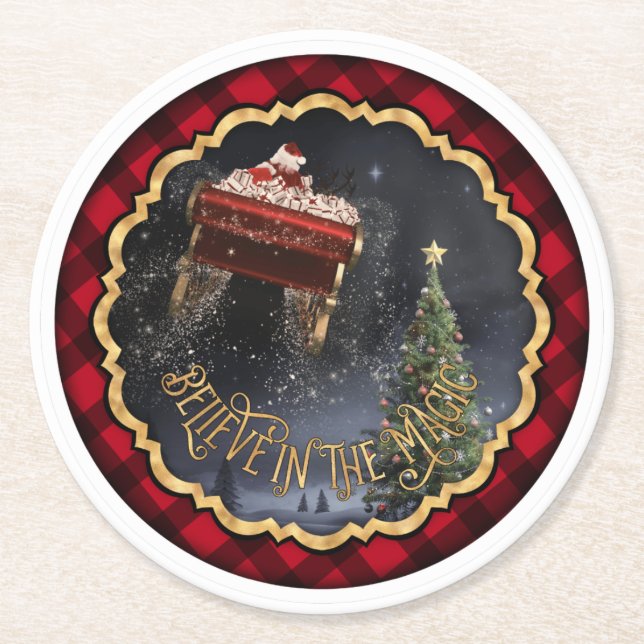 Tro på magi underlägg papper rund (Framsidan)