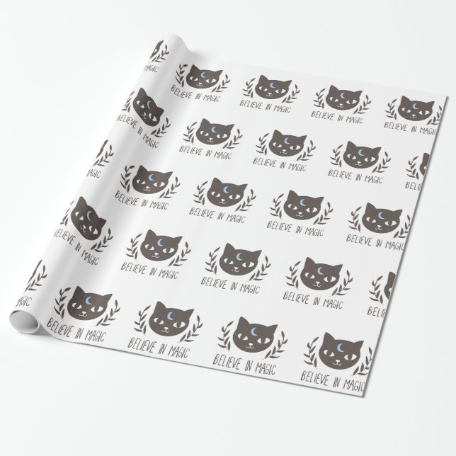Tro på magi - välj bakgrund färg presentpapper (Utrullad)
